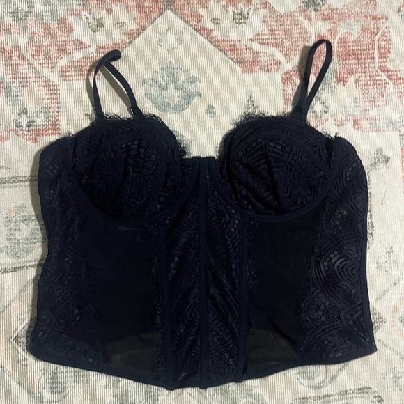 Navy Blue Corset Top from Garage - Picture 1 of 3